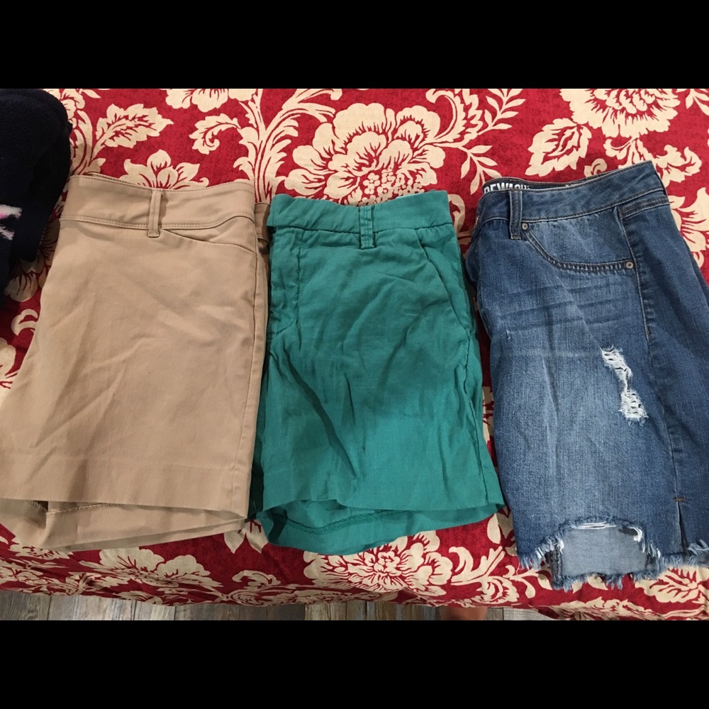 Dress shorts and denim skirt bundle
